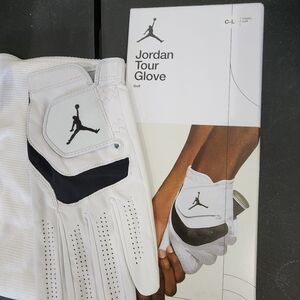 Jordan Tour Glove in White with Black Details